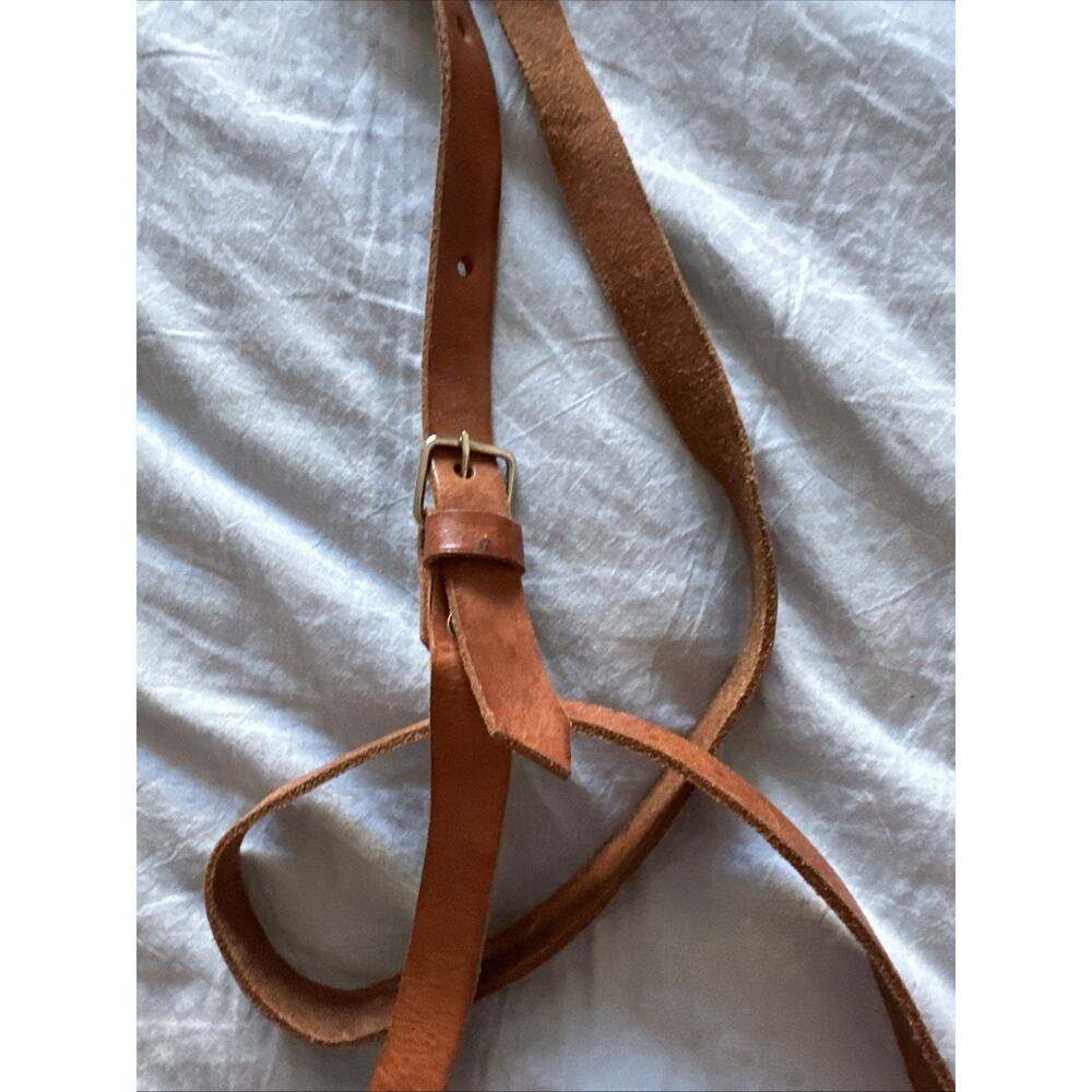 Vintage Handcrafted Brown Leather Crossbody Pouch Bag - Picture 4 of 8